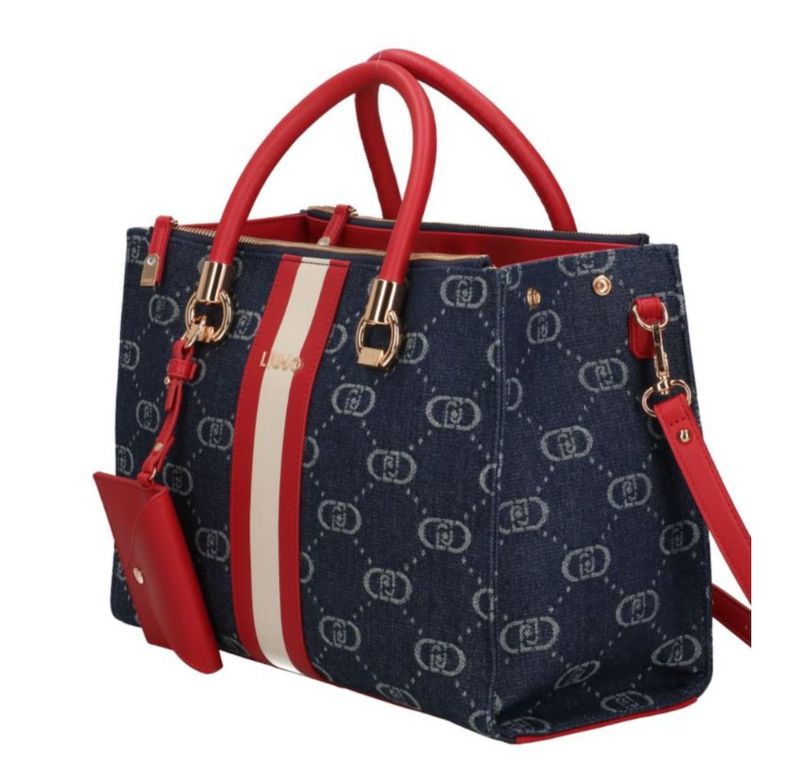 Borsa  Liu Jo  Manh M Satchel AA5008 D3200  Col. 00770 Blu denim